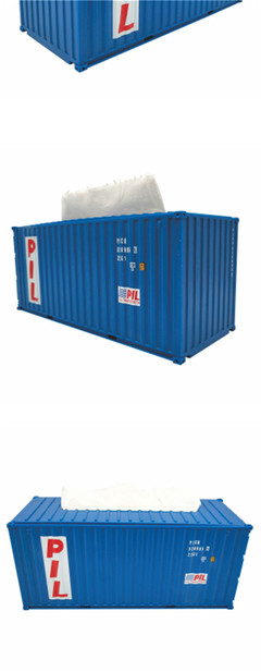 太平航运PIL 1:35集装箱纸巾盒模型 航运文化与家居创意的完美融合